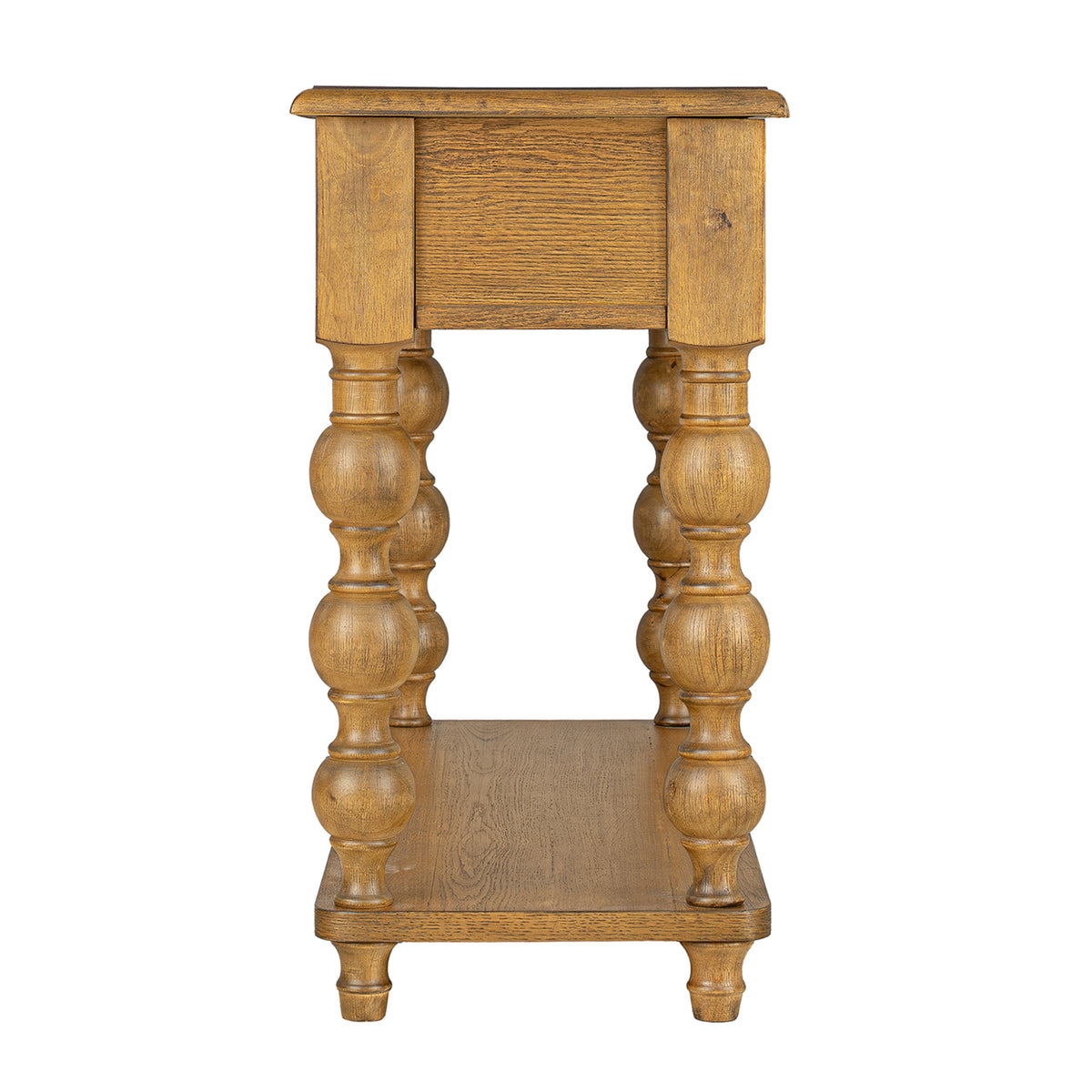 ROME + OAK Stratford Rectangular Wood Console Table with Drawers, Natural Oak