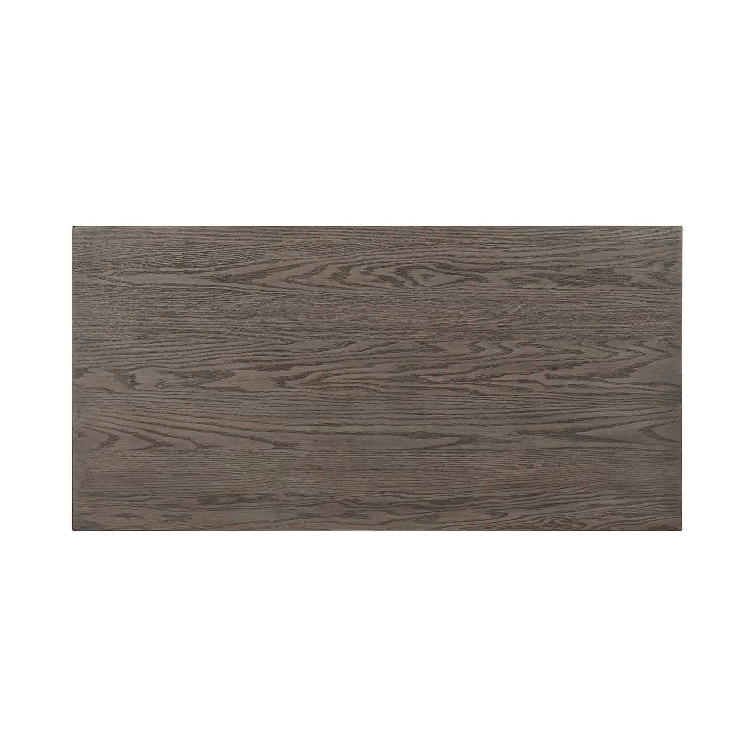 ROME + OAK Tate Farmhouse Wood Cocktail Table with Shelf, Weather Brown & Cream