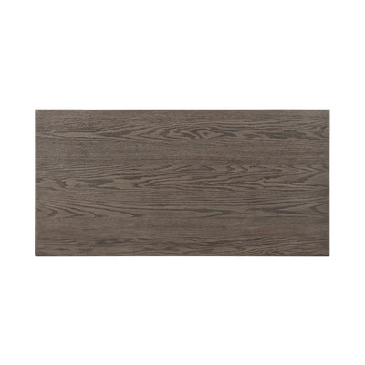 ROME + OAK Tate Farmhouse Wood Cocktail Table with Shelf, Weather Brown & Cream