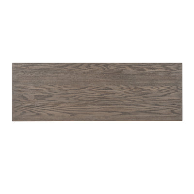 ROME + OAK Tate Farmhouse Wooden Console Table, Accent Furniture, Brown & Cream