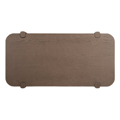 ROME + OAK Coriles Cocktail Table Wood Rectangle Furniture w/ Shelf, Light Beige