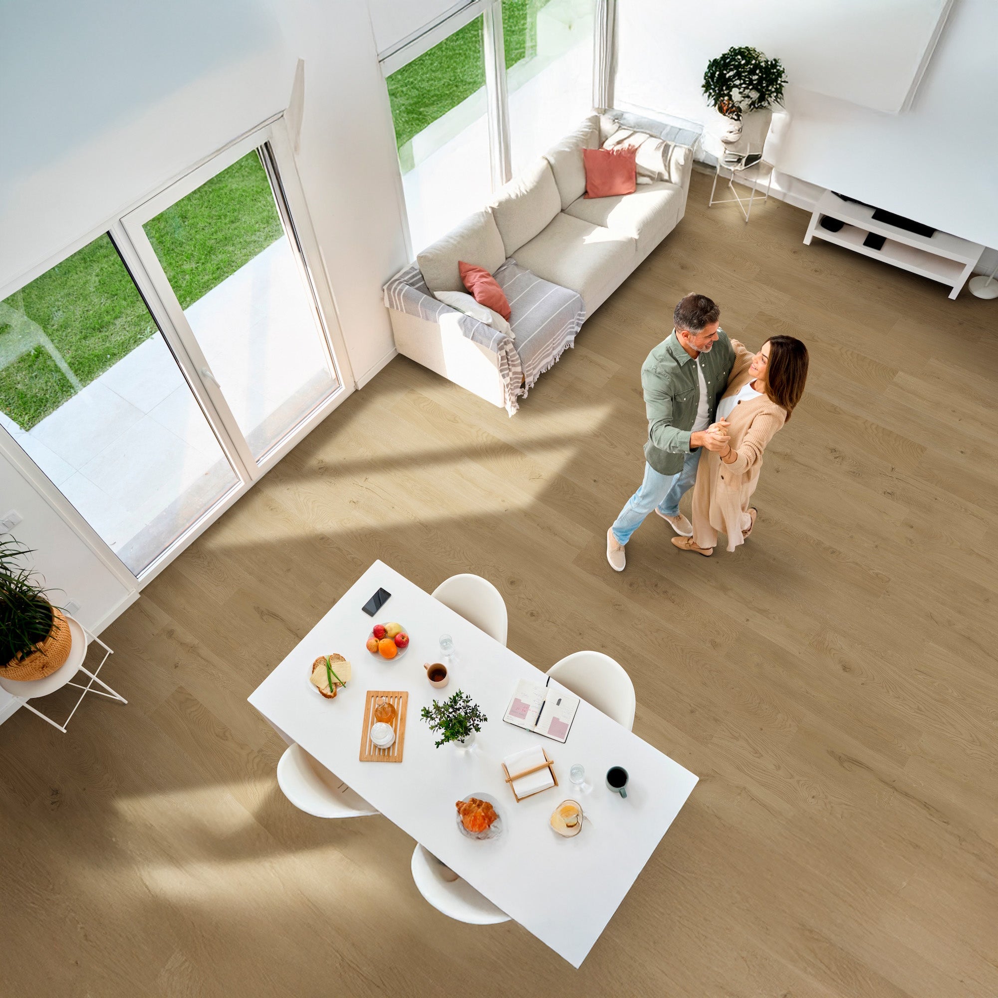 Nature's Mark Vinyl Flooring, Modern Hardwood, 22.16 sq. ft. per Carton, Sahara - VMInnovations