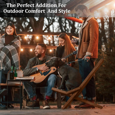 Melino Wooden Folding Tamarack Chair Low Profile Lounge Furniture (Open Box) - VMInnovations