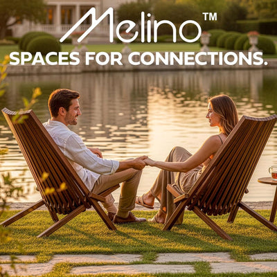 Melino 2 Pack Folding Tamarack Wood Chair Low Profile Patio Furniture (Open Box) - VMInnovations
