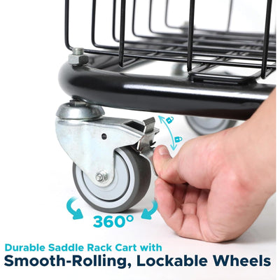 HOMESTEAD 3-Tier Saddle Rack Cart, Rolling Horse Saddle Stand (For Parts) - VMInnovations