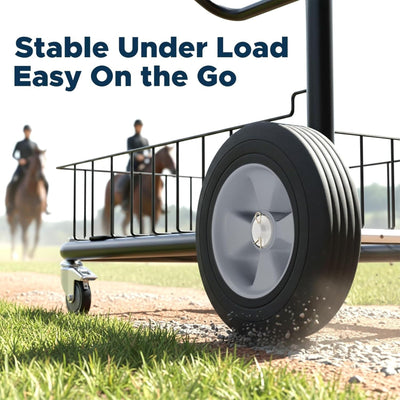 HOMESTEAD 3-Tier Saddle Rack Cart, Rolling Horse Saddle Stand (For Parts) - VMInnovations