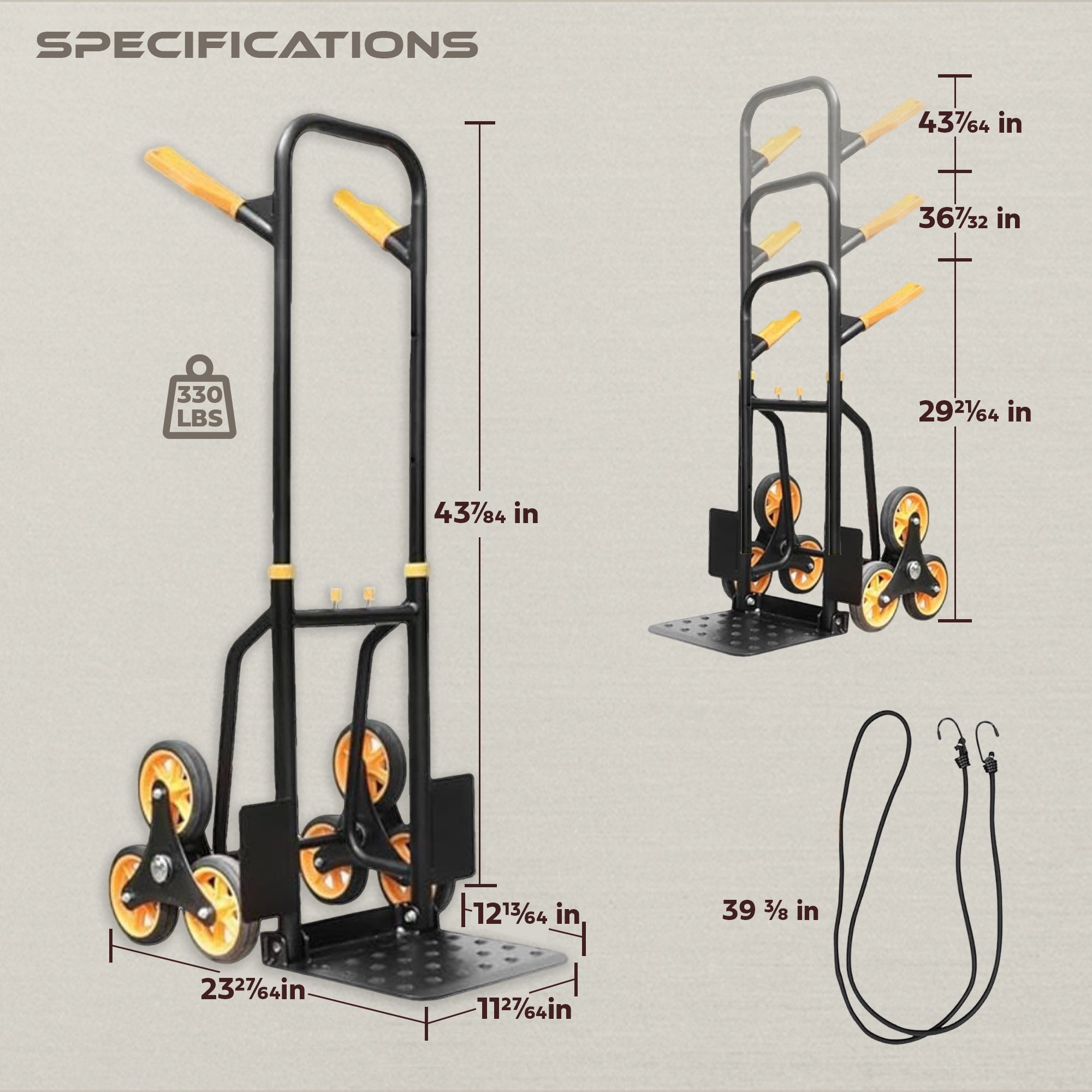 Olympia Tools Folding Hand Truck Stair Climbing Dolly w/Wheels (Open Box) - VMInnovations