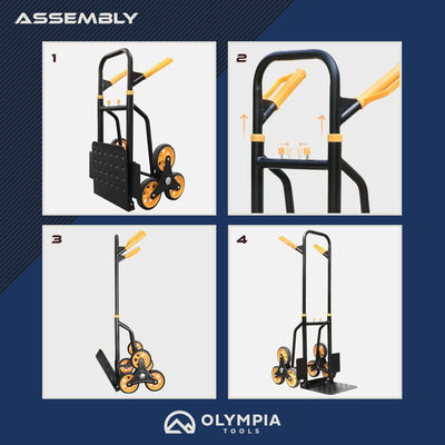 Olympia Tools Folding Hand Truck Stair Climbing Dolly w/Wheels (Open Box) - VMInnovations