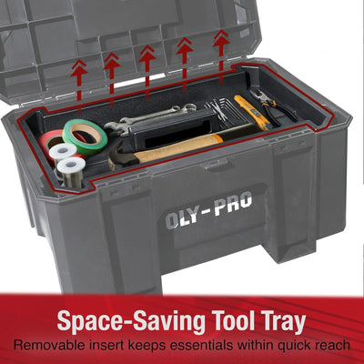 OLY-PRO Modular Tool Box Storage System, Rolling Stackable Toolbox with Wheels - VMInnovations