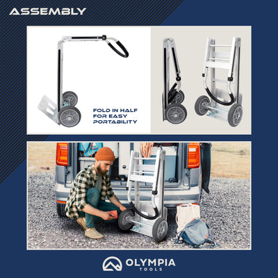 Olympia Tools Aluminum Foldable Utility Cart w/ Wheels & Removable Bag(Open Box)
