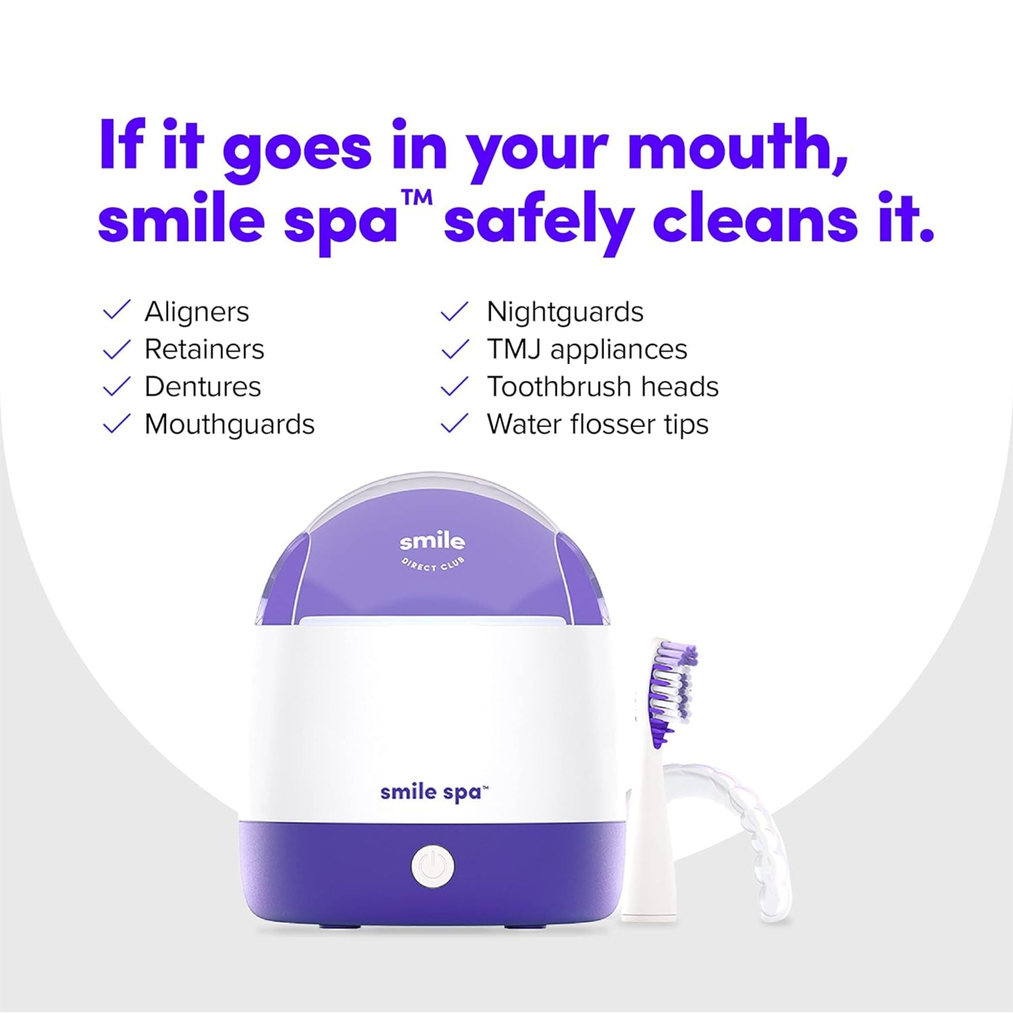SmileDirectClub Smile Spa Ultrasonic & UV Cleaning Machine for Dental (Open Box)