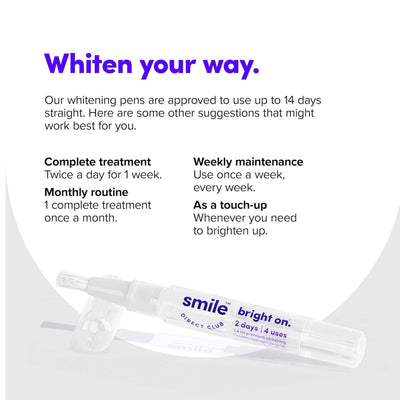 SmileDirectClub Teeth Whitening Kit, 4 1.4mL Gel Pens w/ LED Light & Travel Case - VMInnovations