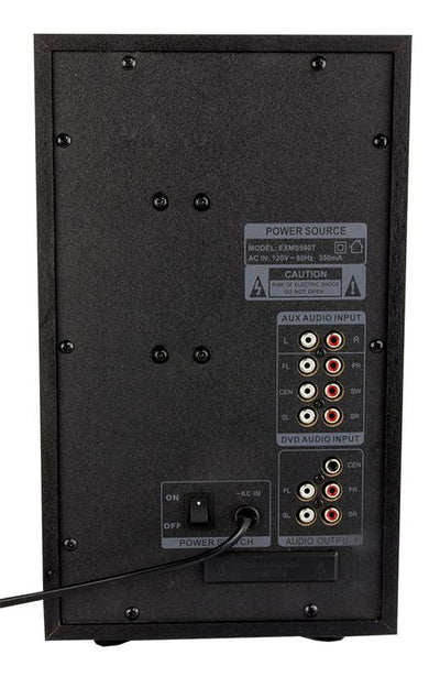 VM Audio EXMS590T 800W 5.1 Multi Media Surround Sound Speakers System - Open Box