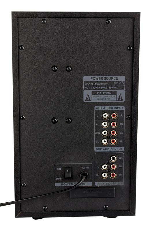 VM Audio EXMS590T 800W 5.1 Multi Media Surround Sound Speakers System - Open Box