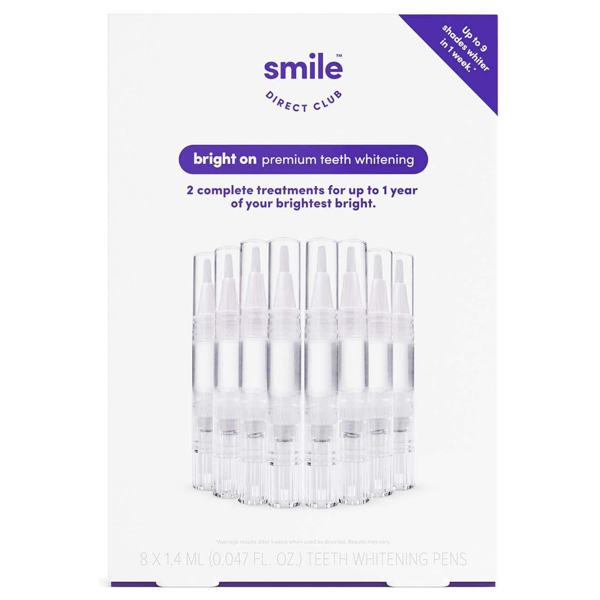 SmileDirectClub Teeth Whitening Kit, 8 1.4mL Gel Pens with Hydrogen Peroxide - VMInnovations