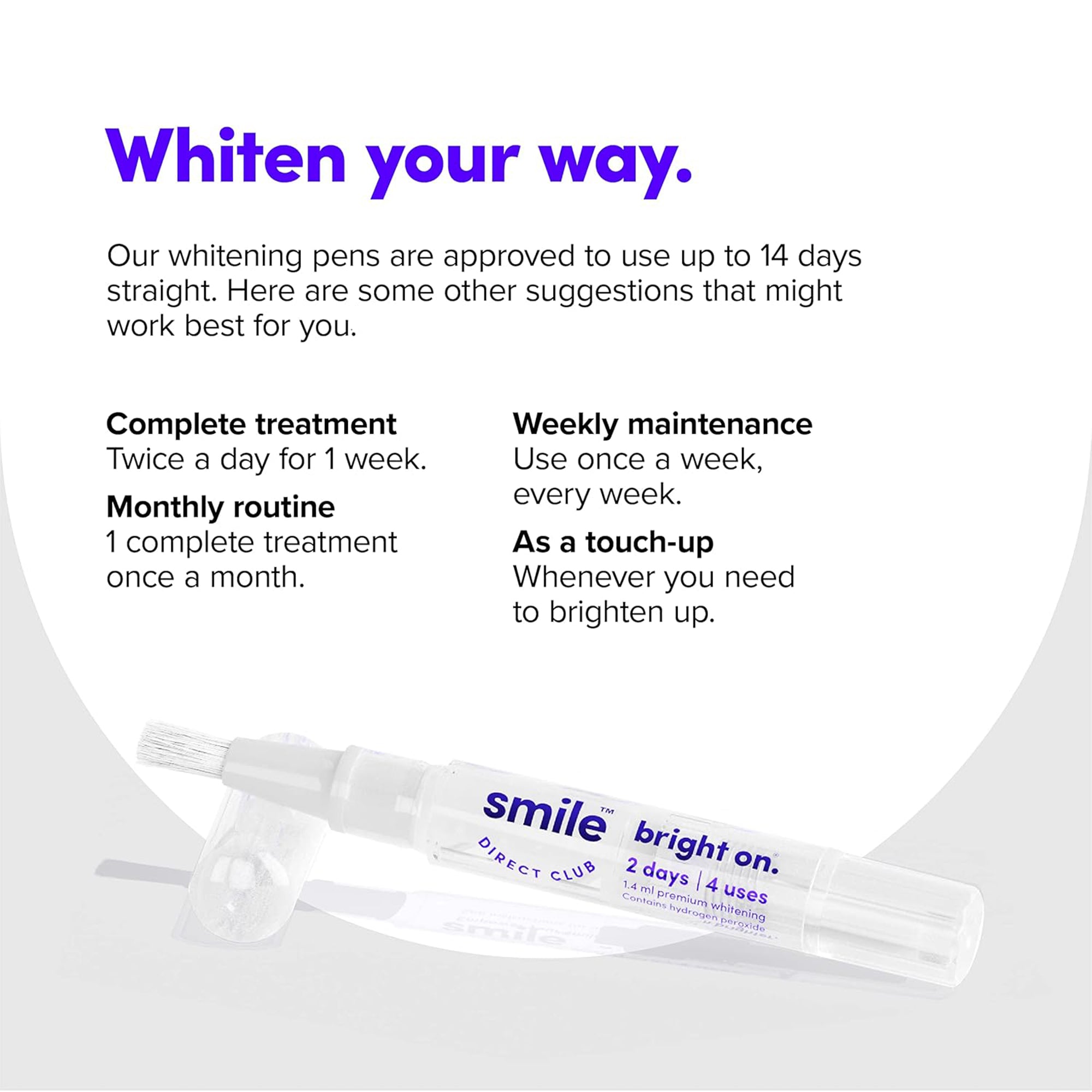 SmileDirectClub Teeth Whitening Kit, 8 1.4mL Gel Pens with Hydrogen Peroxide - VMInnovations