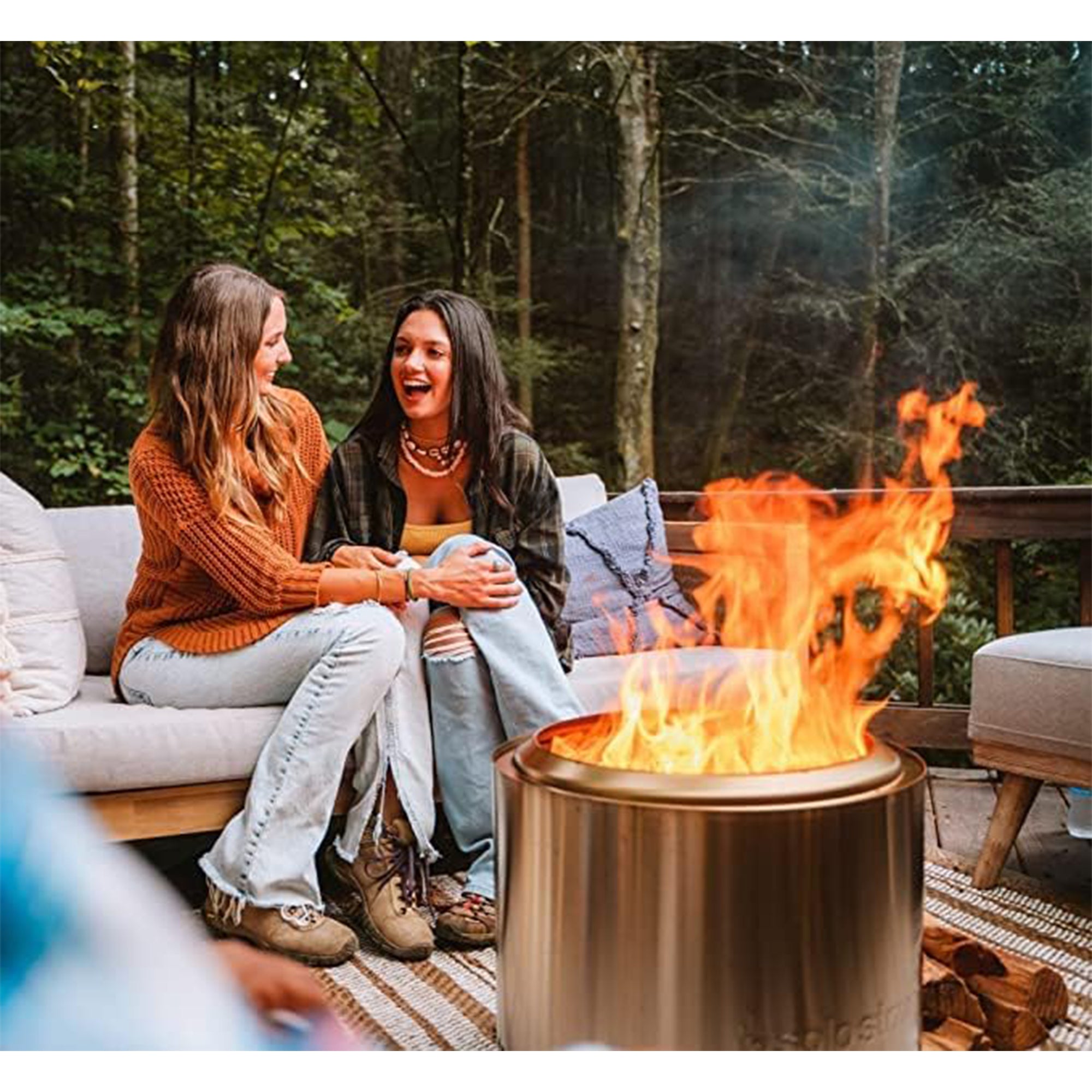 Solo Stove Bonfire 19.5" Smokeless Fire Pit with Removable Ash Pan | Portable Outdoor Fire Pit | Stainless Steel - Wood Burning Lightweight Fireplace | Ideal for 4-6 People, 20 lbs