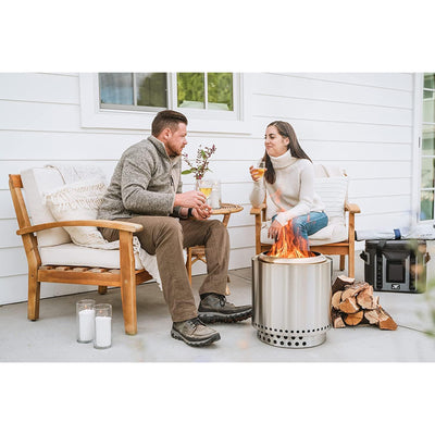 Solo Stove Ranger 2.0 with Stand - 15 Inch Smokeless Portable Fire Pit - Lightweight Outdoor Fireplace with Removable Ash Pan, Stainless Steel, Carry Case Included, Ideal for 2-4 People, 16.5 lbs