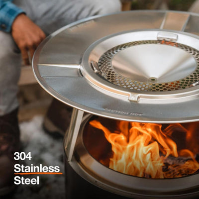Solo Stove Bonfire Heat Deflector - Enhance Warmth and Comfort for Your Fire Pit - Durable 304 Stainless Steel - Maximizes Heat Radius - Long-Lasting Camping Essentials, 7 lbs