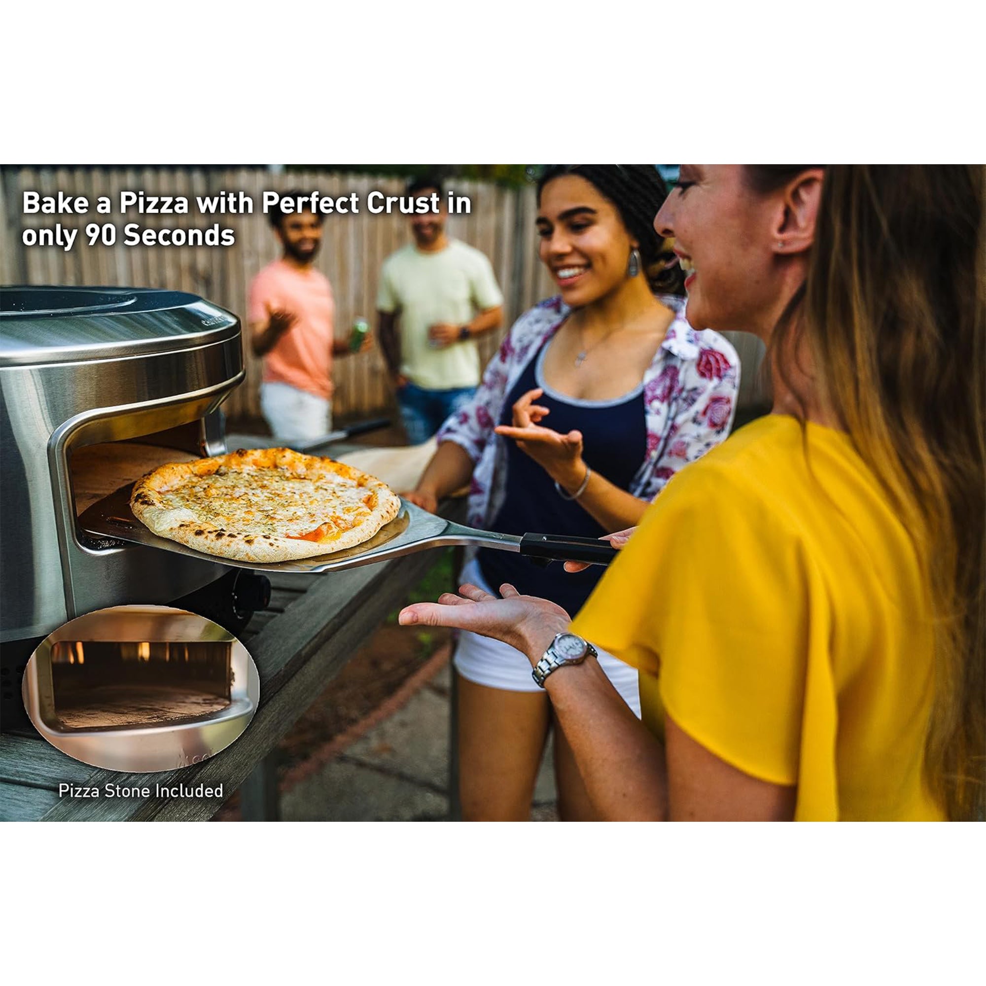 Solo Stove Pi Prime Pizza Oven Outdoor - Gas Pizza Oven Propane - Portable with Cordierite Stone Cooking Surface - Demi-Dome Design - Wide-Mouthed Opening - Stainless Steel