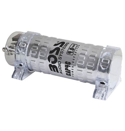 BOSS CAP4C 4 FARAD LED Digital Car Capacitor + 4 Gauge Amplifer Install Kit