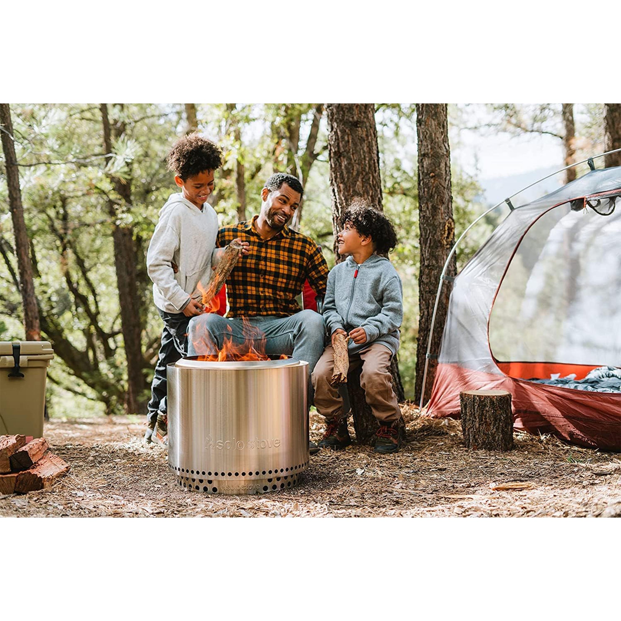Solo Stove Bonfire with Stand | 19.5" Smokeless Fire Pit, Removable Ash Pan | Portable Stainless Steel Wood Burning Outdoor Fireplace, Ideal for 4–6 People, 21.75 lbs