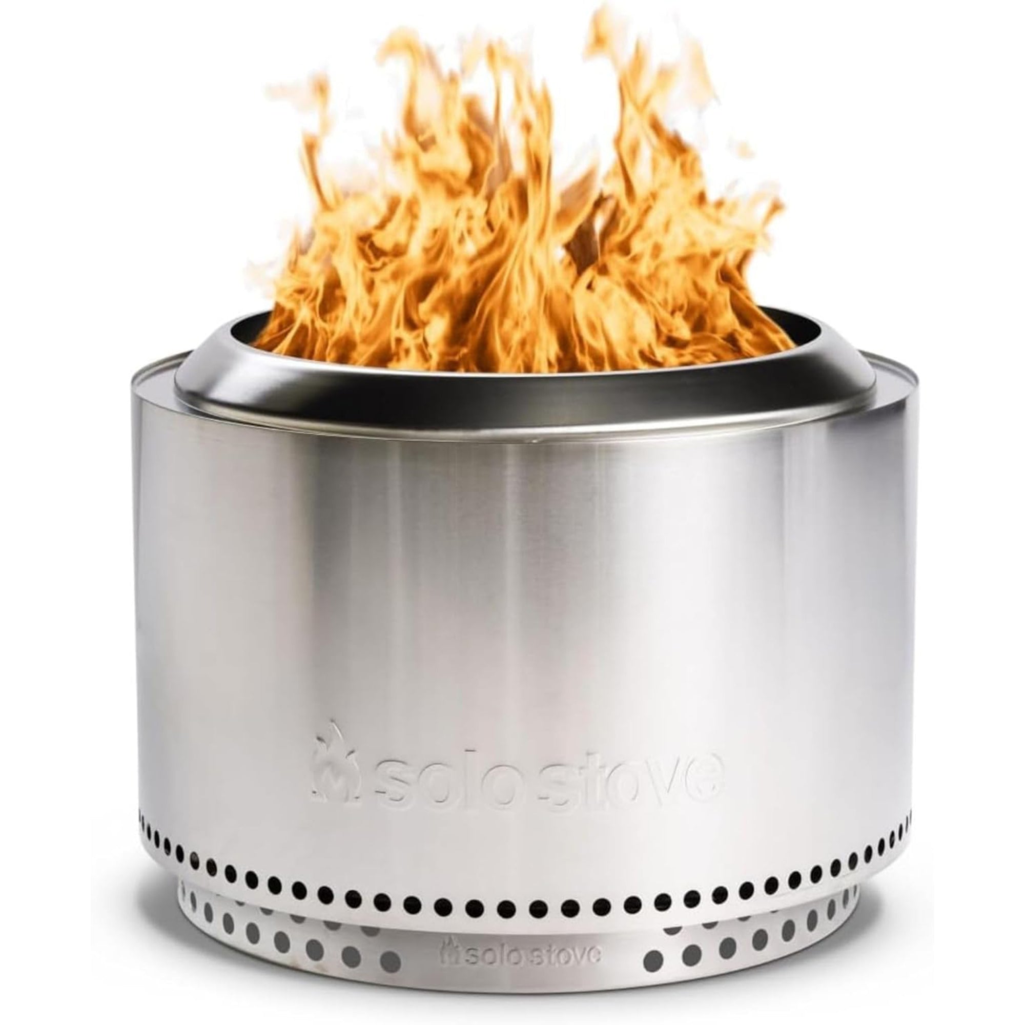Solo Stove Yukon 27 Inch Smokeless Fire Pit with Removable Ash Pan - Wood Burning Portable Stainless Steel Outdoor Fireplace, Stainless Steel, Ideal for 6 or More People, 38 lbs