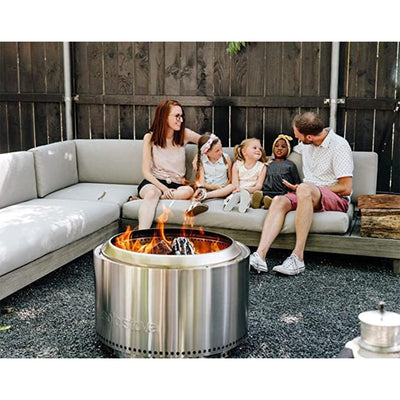 Solo Stove Yukon 2.0, 27 Inch Smokeless Fire Pit with Removable Ash Pan - Wood Burning Portable Stainless Steel Outdoor Fireplace, Stainless Steel, Ideal for 6 or More People, 38 lbs