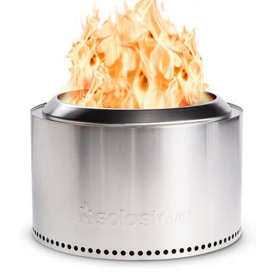 Solo Stove Yukon 2.0, 27 Inch Smokeless Fire Pit with Removable Ash Pan - Wood Burning Portable Stainless Steel Outdoor Fireplace, Stainless Steel, Ideal for 6 or More People, 38 lbs