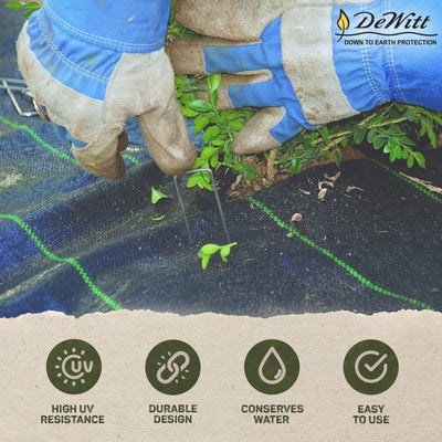 DeWitt 2 Pack Earthmat Woven 4' x 100' Ground Cover, Weed Control Garden Mat