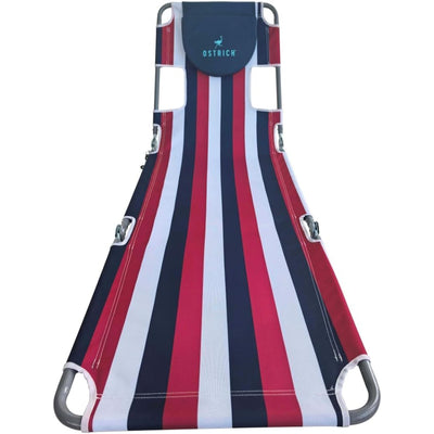 Ostrich The Backpack Chaise Lounge, Facedown Beach Camping Chair w/ Storage Bag