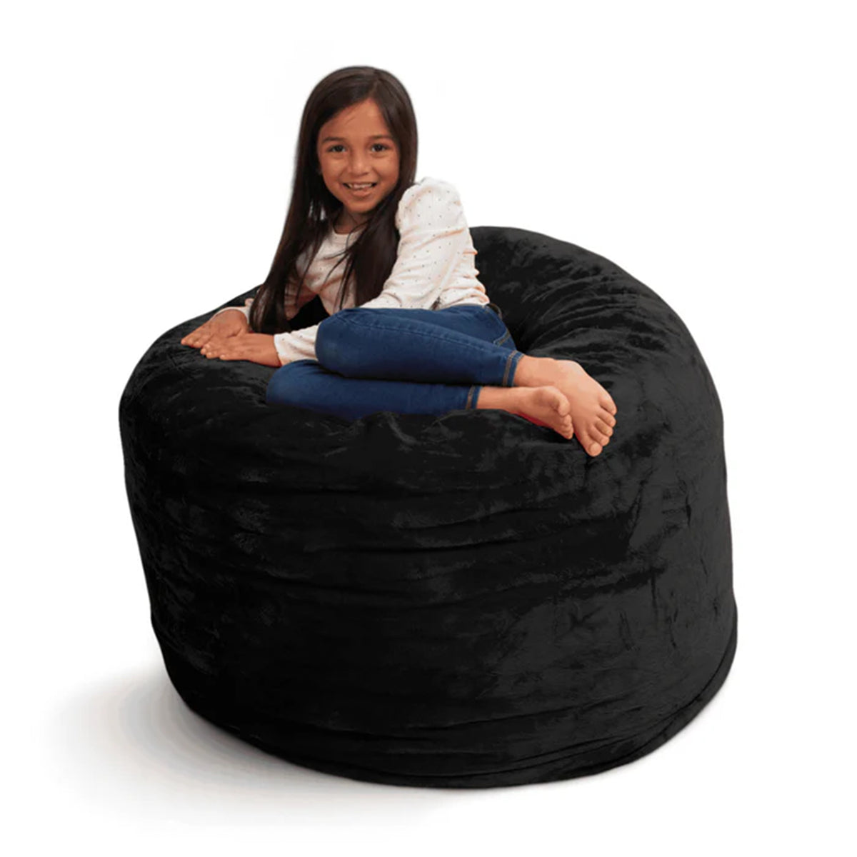 Ultimate Sack 3ft Bean Bag Chair, Oversized Indoor Comfy Lounger, Blk (Open Box)