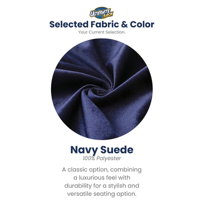 Ultimate Sack Lounger Bean Bag Chair Oversized Indoor Comfy Loveseat, Navy Suede - VMInnovations
