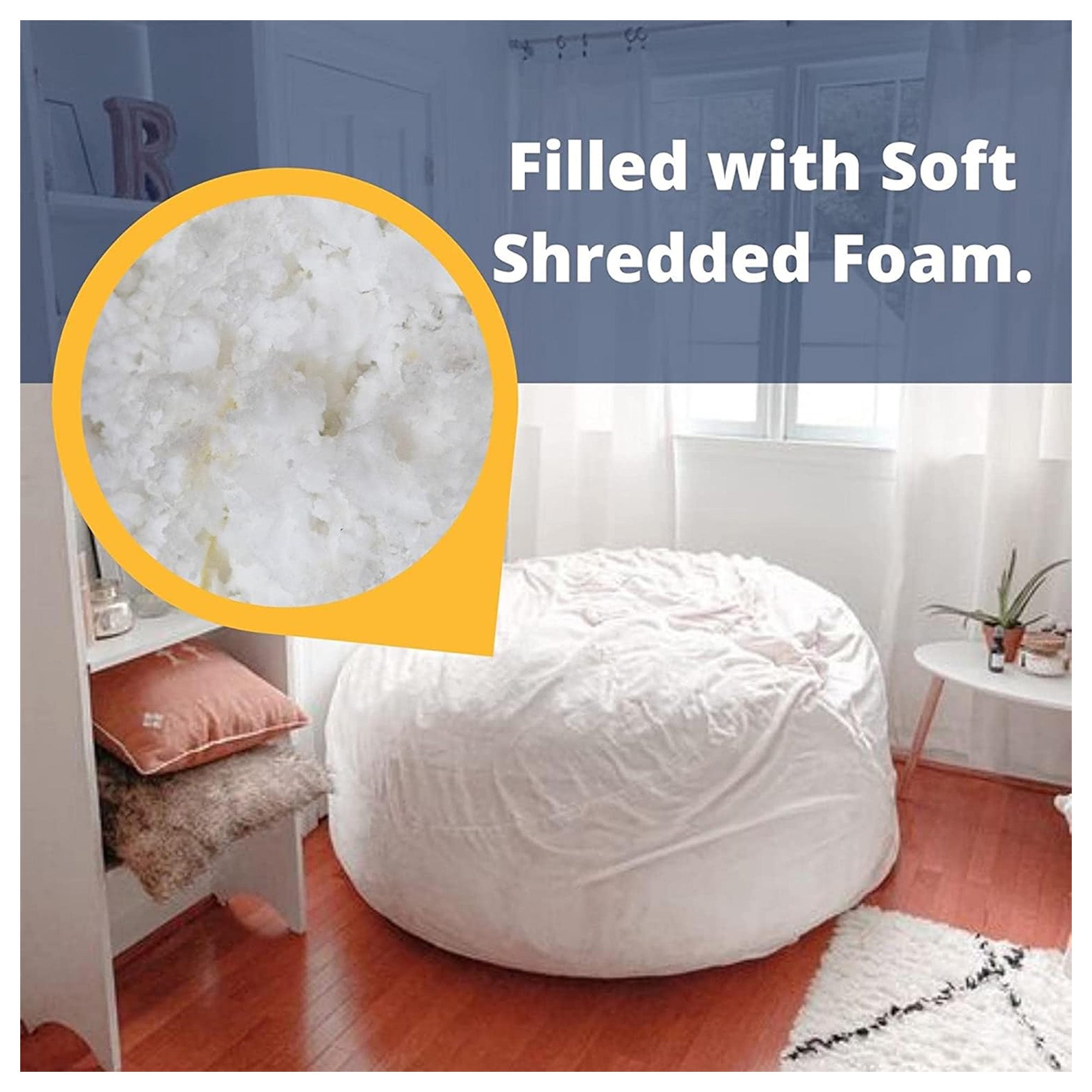 Ultimate Sack 5ft Bean Bag Chair and Footstool, Oversized Lounger, Hunter Suede - VMInnovations