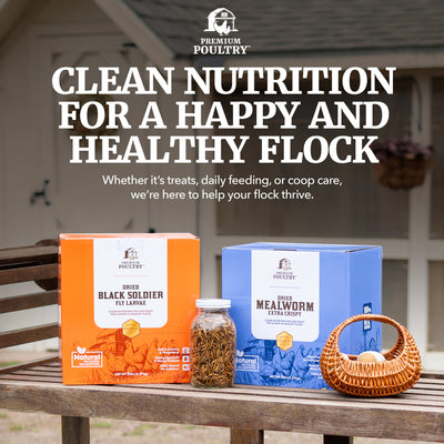 Premium Poultry 5 lb Mealworms and 5 lb Black Soldier Fly Dried Chicken Feed