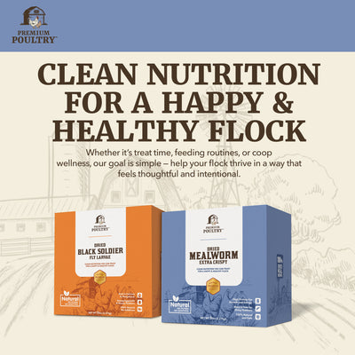 Premium Poultry 2 5 lb Mealworms & 2 5 lb Black Soldier Fly Dried Chicken Feed - VMInnovations