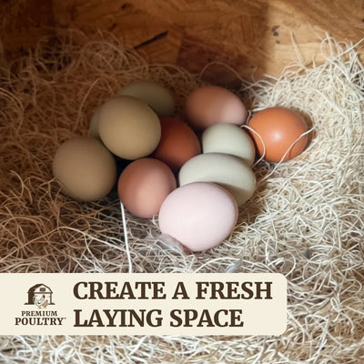 Premium Poultry 20-Pack Aspen Nesting Pads for Chicken Coop Nest Boxes, Tan - VMInnovations
