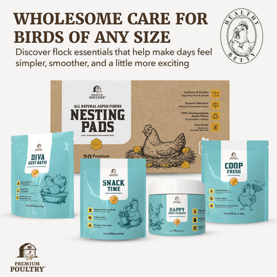 Premium Poultry 20-Pack Aspen Nesting Pads for Chicken Coop Nest Boxes, Tan - VMInnovations