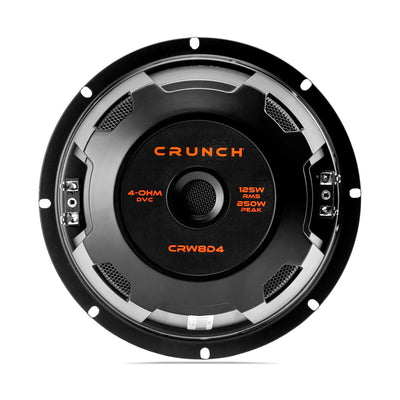 Crunch 2 Pack CRW8D4 8" 250 Watt MAX 4 Ohm Dual Voice Coil Car Subwoofer Speaker