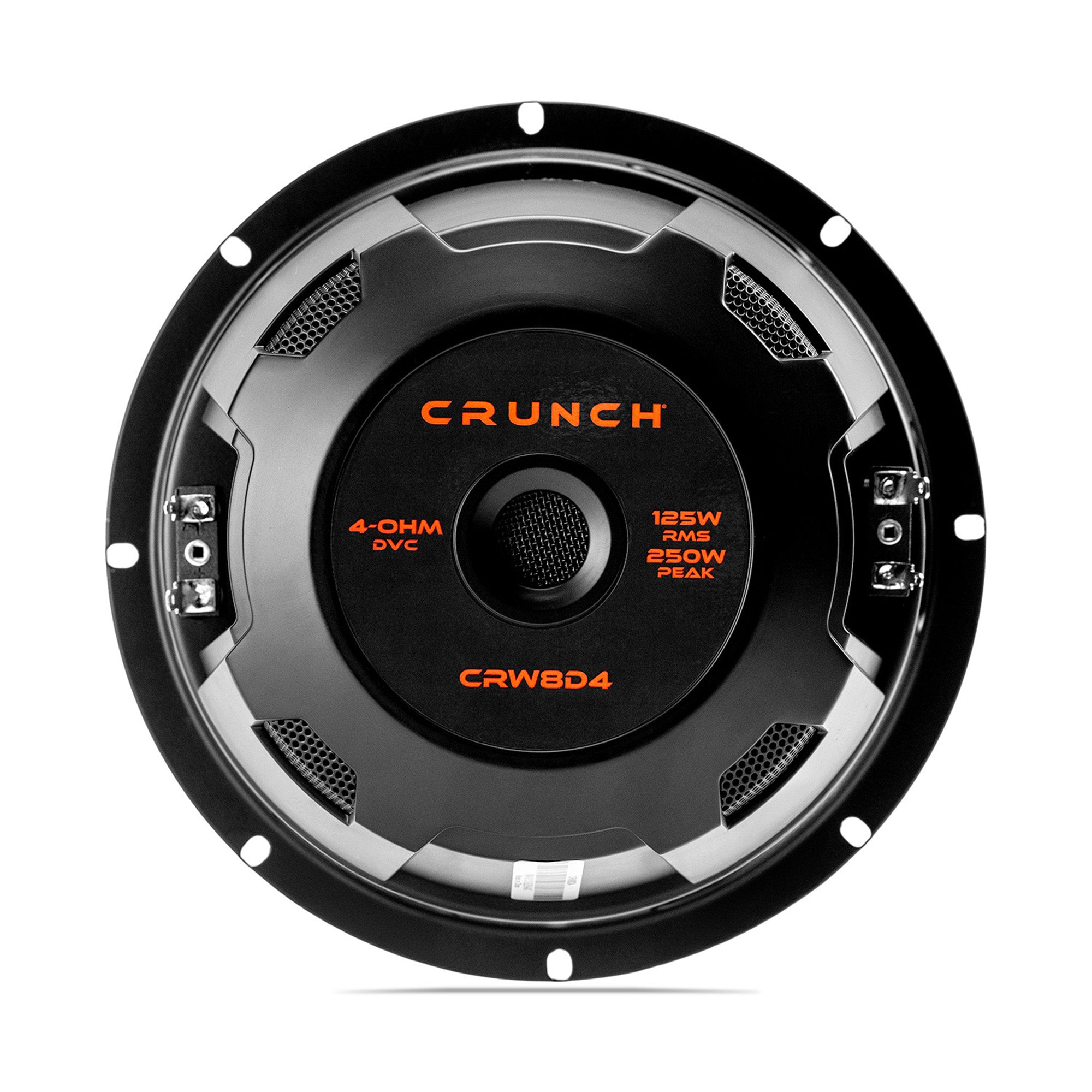 Crunch 4 Pack CRW8D4 8" 250 Watt MAX 4 Ohm Dual Voice Coil Car Subwoofer Speaker