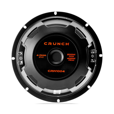 Crunch 2 Pack CRW10D4 10" 400W MAX 4 Ohm Dual Voice Coil Car Subwoofer Speaker