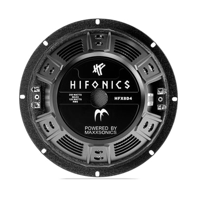 Hifonics 2 Pack 8" Subwoofer, 250W Max 125W RMS Car & Powersports Speaker, Black