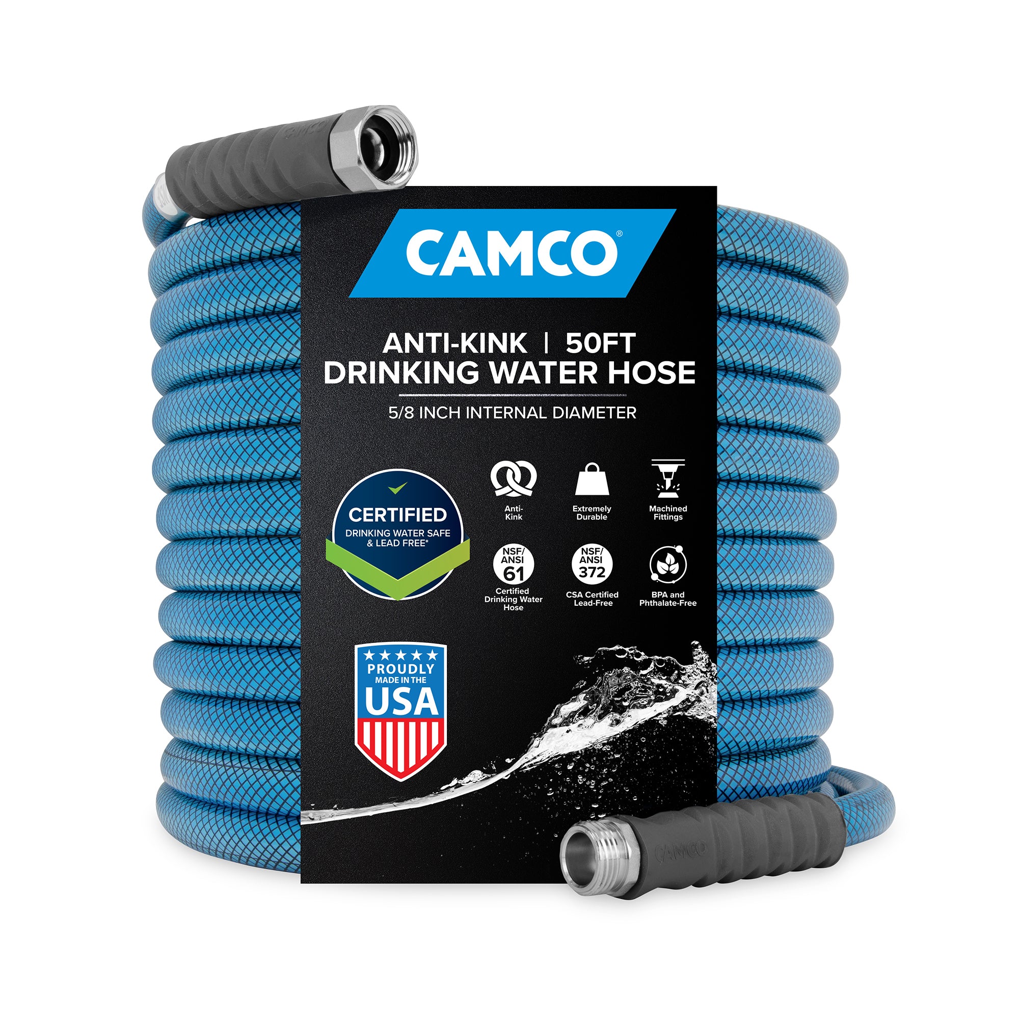 Camco TastePURE 50' RV & Marine Drinking Water Hose, 5/8" Inside Diameter (Used)