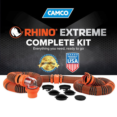 Camco RV RhinoEXTREME 20' Hose Kit w/ Swivel Fittings & Lock Ring (Open Box)