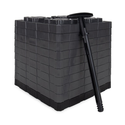 Camco 10 Pack Fasten XL RV Leveling Blocks, Interlocking Design, 10.5" x 10.5" - VMInnovations