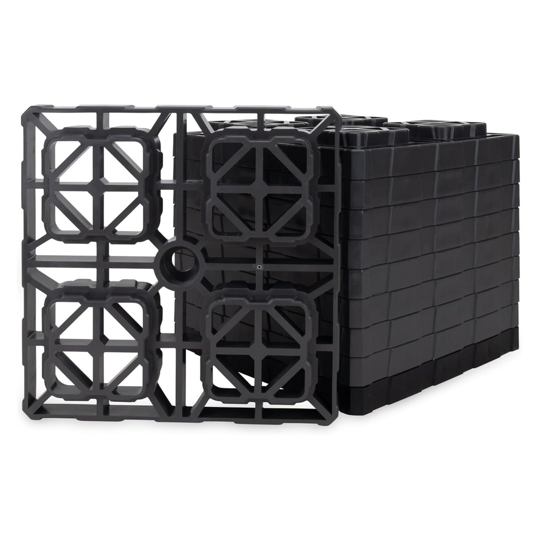 Camco 10 Pack Fasten XL RV Leveling Blocks, Interlocking Design, 10.5" x 10.5" - VMInnovations