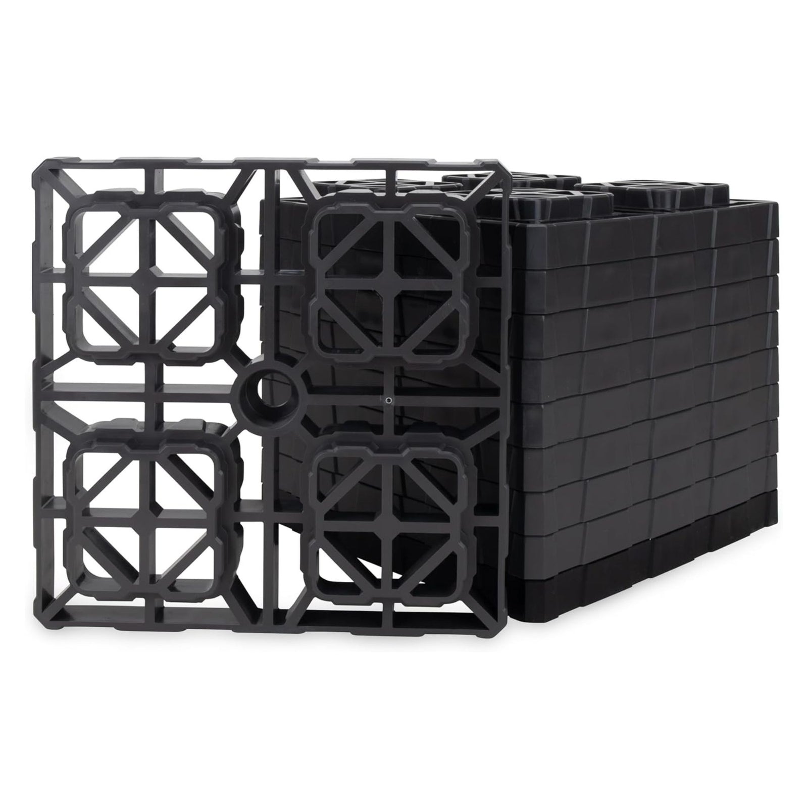 Camco 10 Pack Fasten XL RV Leveling Blocks, Interlocking Design, 10.5" x 10.5" - VMInnovations
