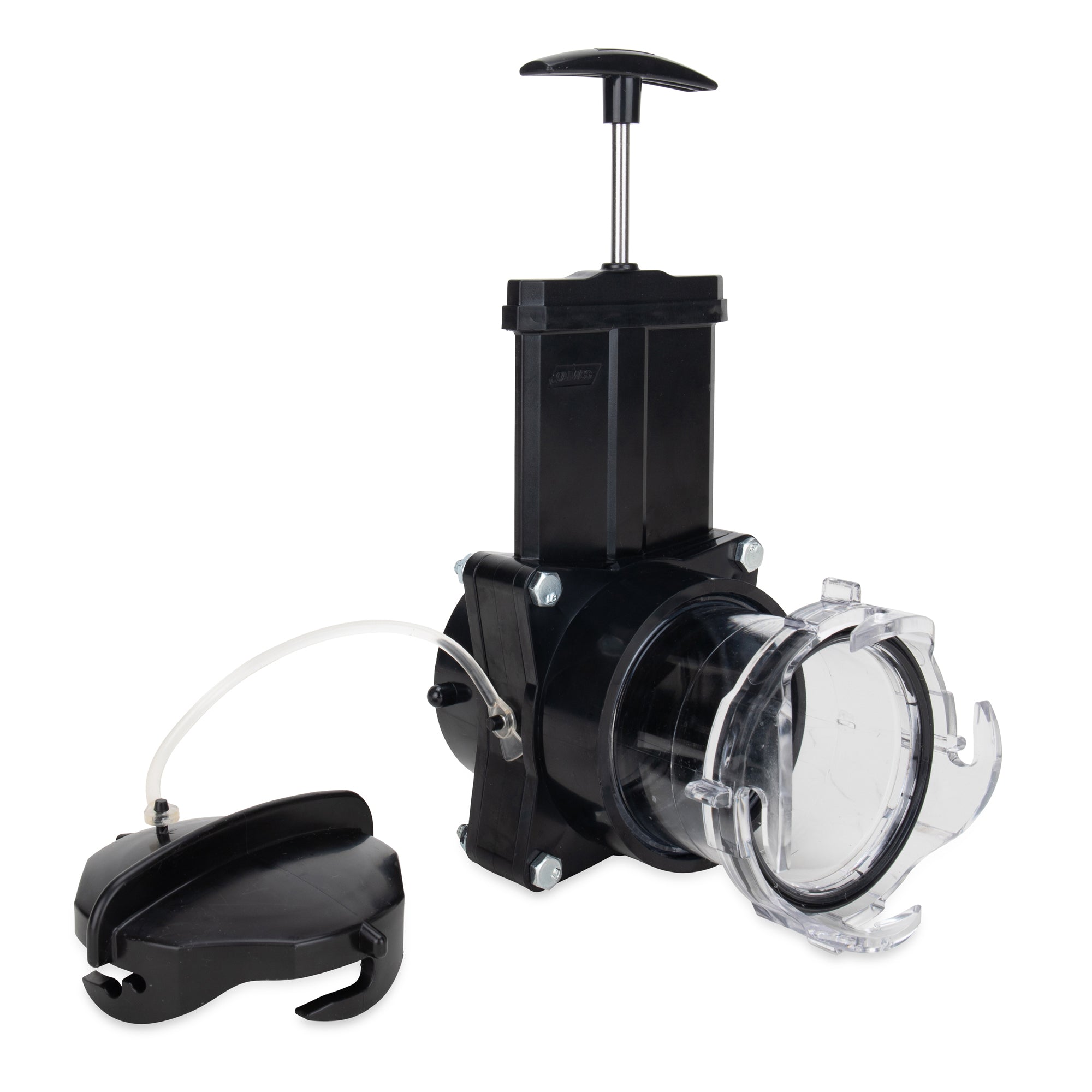 Camco RV Gate Valve with 3.5 Inch Clear Adapter for Sewer Hose and Drain Pipe - VMInnovations