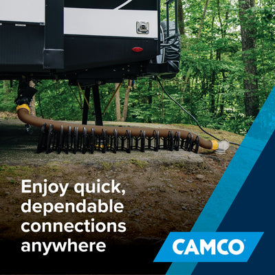 Camco Revolution 10 Ft RV Sewer Hose Kit with Swivel Fittings and Wire Guards - VMInnovations