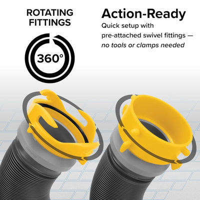 Camco Deluxe 20 Ft RV Sewer Hose Kit with Swivel Fittings and Wye Connector - VMInnovations